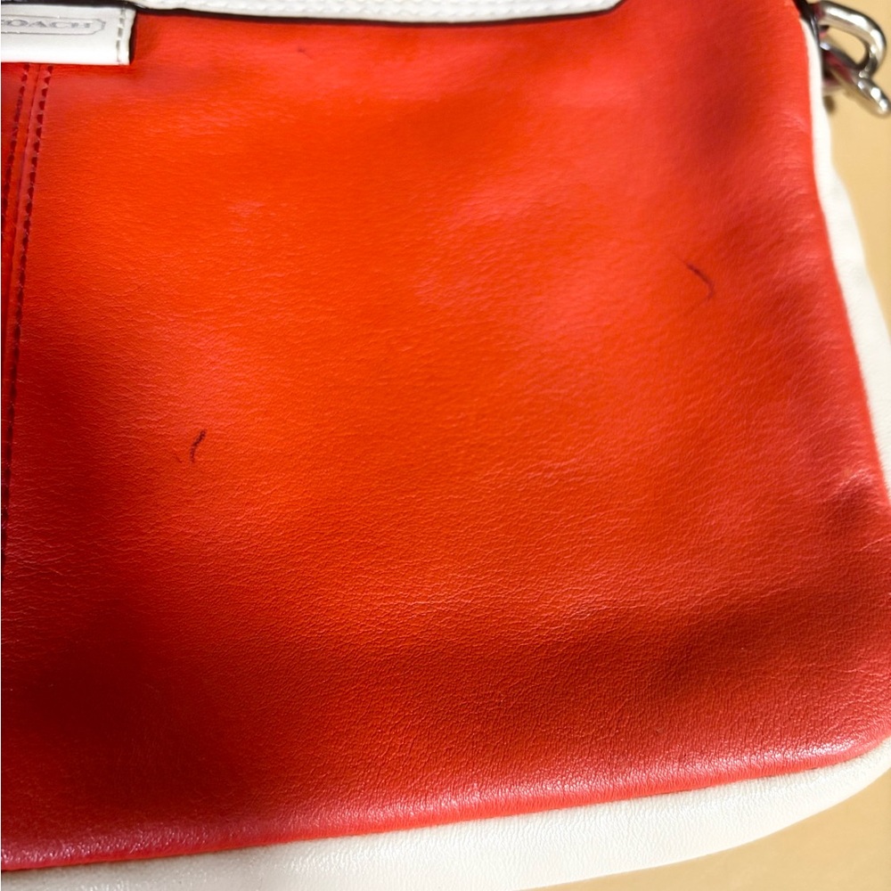 Coach Orange, Pink and White Crossbody Bag - Picture 5 of 9